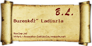 Buzeskó Ladiszla névjegykártya